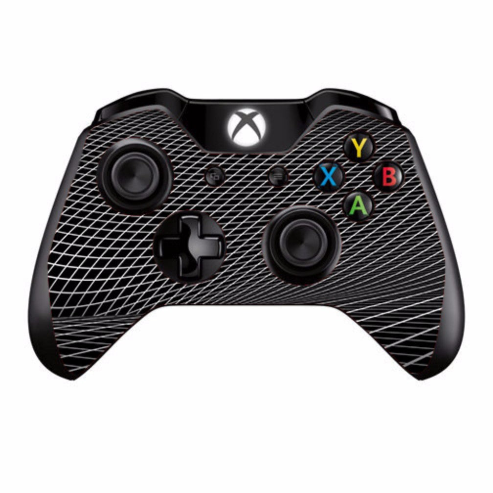  Abstract Lines On Black Microsoft Xbox One Controller Skin