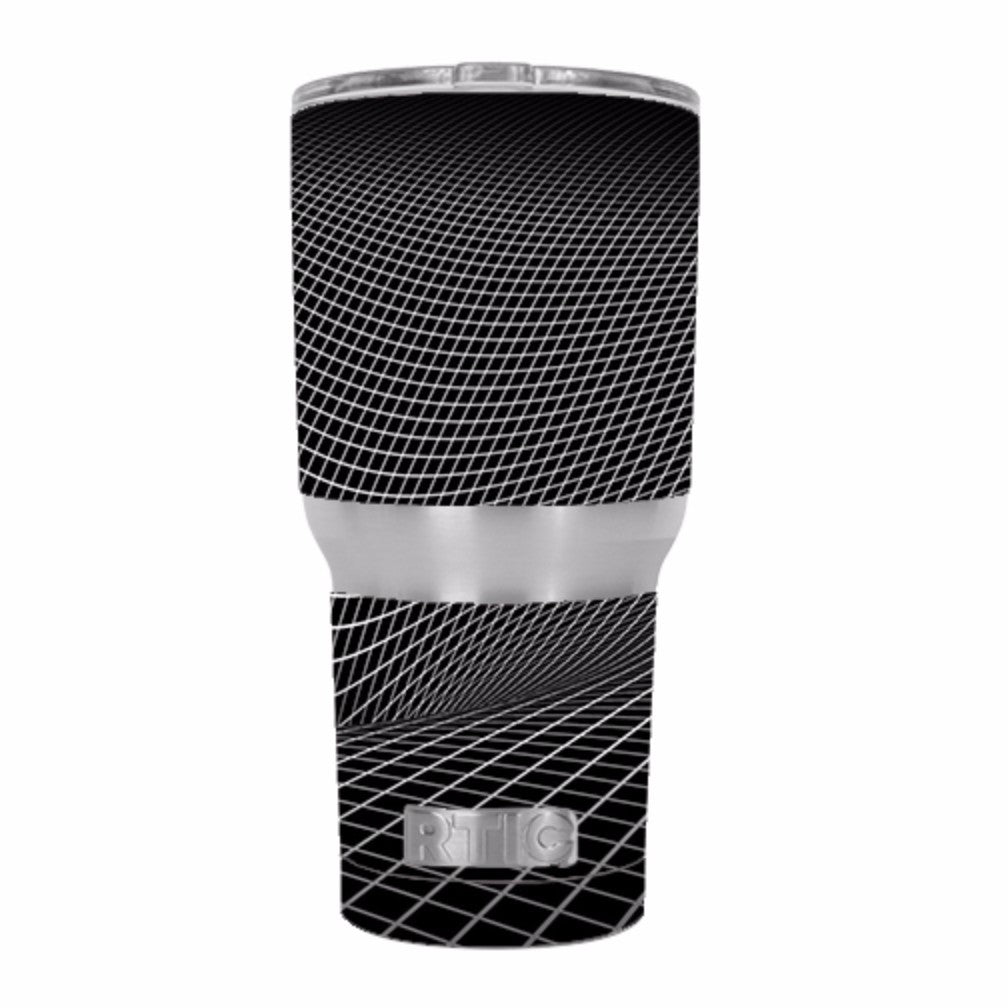  Abstract Lines On Black RTIC 30oz Tumbler Skin