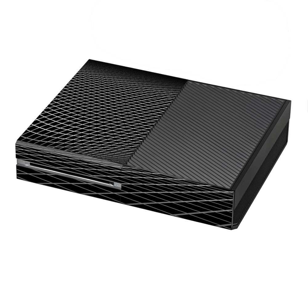  Abstract Lines On Black Microsoft Xbox One Skin