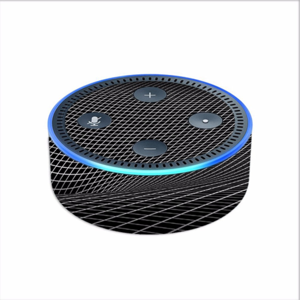  Abstract Lines On Black Amazon Echo Dot 2nd Gen Skin