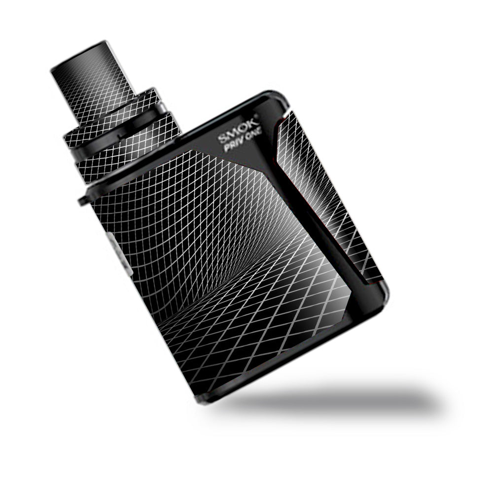  Abstract Lines On Black Smok Priv One Skin