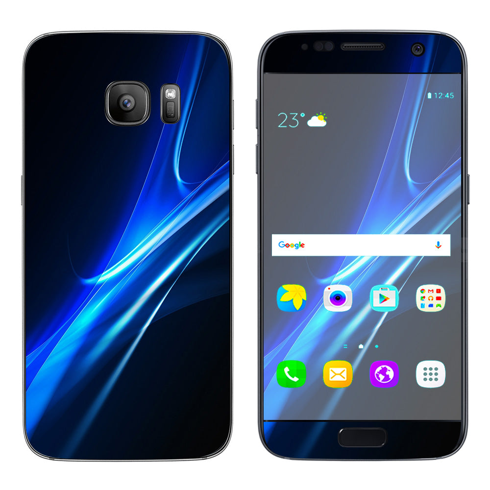  Blue Curves, Soundwaves Samsung Galaxy S7 Skin