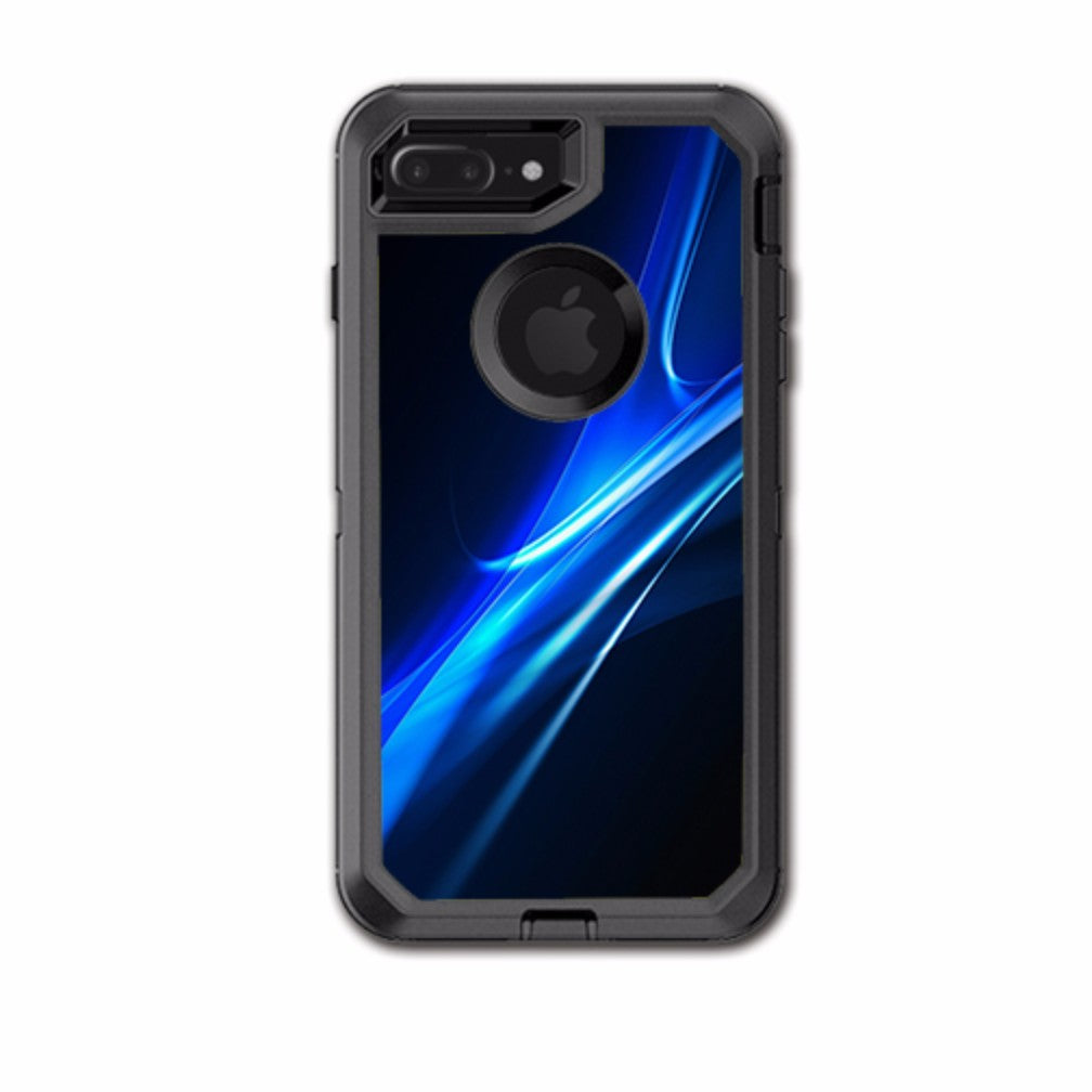  Blue Curves, Soundwaves Otterbox Defender iPhone 7+ Plus or iPhone 8+ Plus Skin