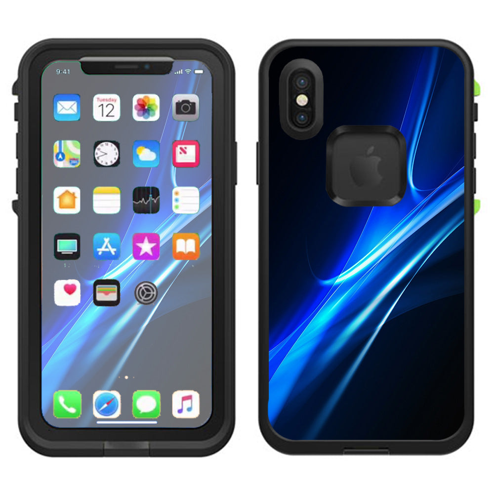  Blue Curves, Soundwaves Lifeproof Fre Case iPhone X Skin