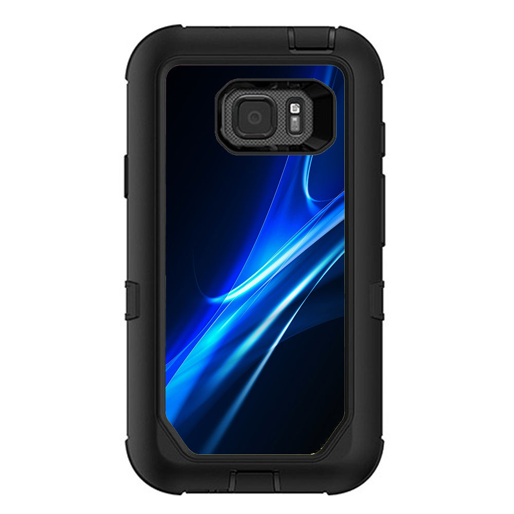  Blue Curves, Soundwaves Otterbox Defender Samsung Galaxy S7 Active Skin