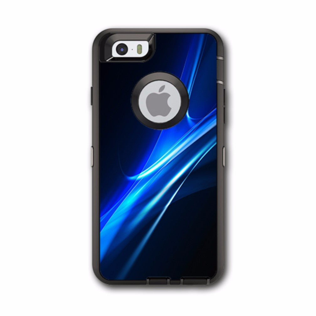  Blue Curves, Soundwaves Otterbox Defender iPhone 6 Skin