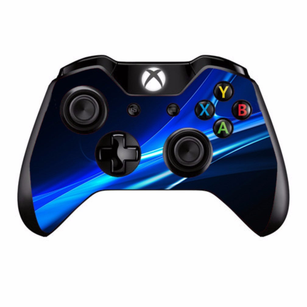  Blue Curves, Soundwaves Microsoft Xbox One Controller Skin
