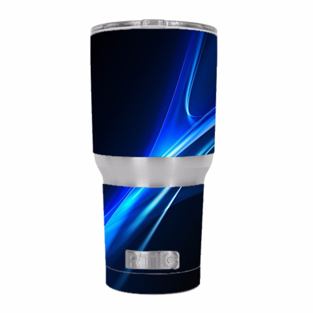  Blue Curves, Soundwaves RTIC 30oz Tumbler Skin