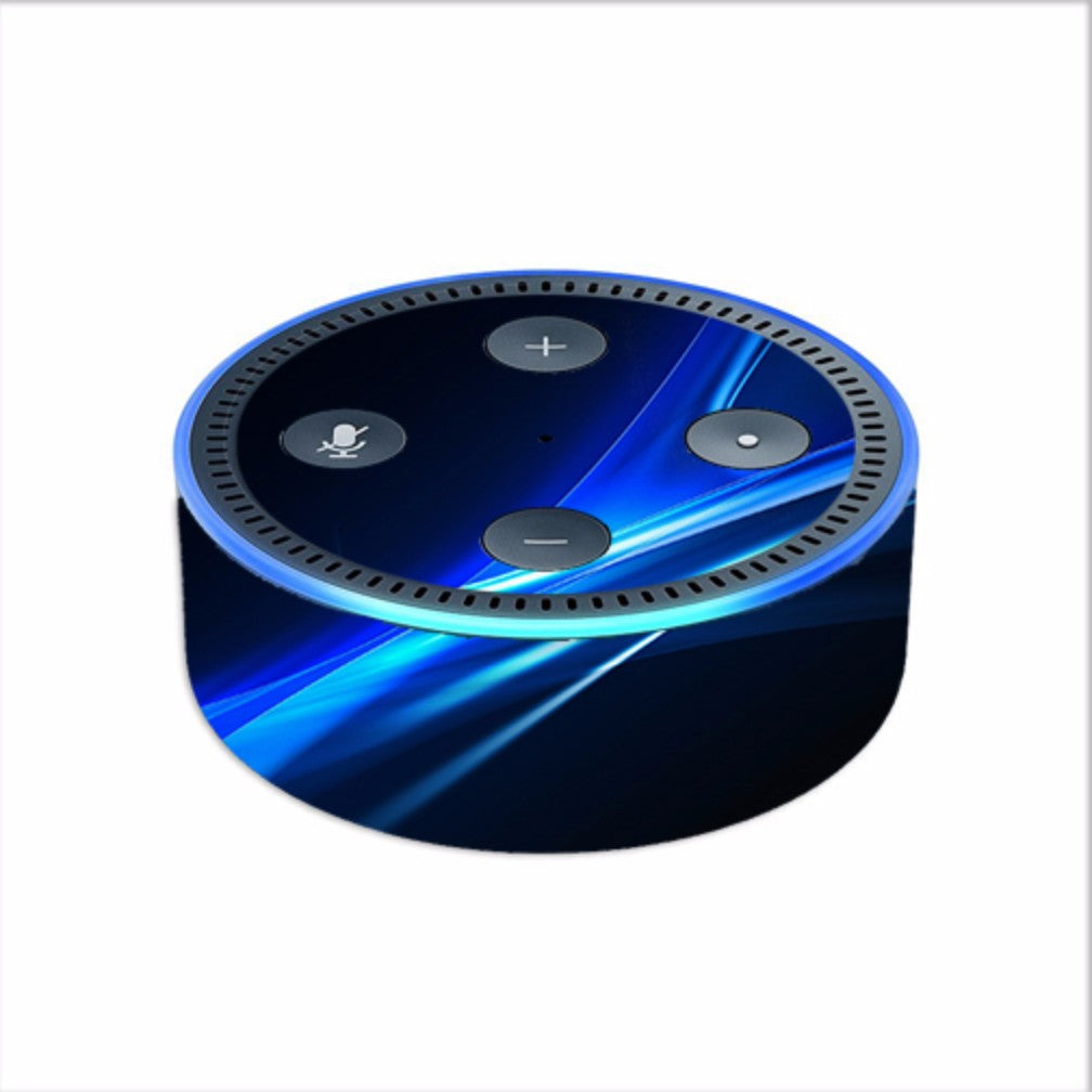  Blue Curves, Soundwaves Amazon Echo Dot 2nd Gen Skin
