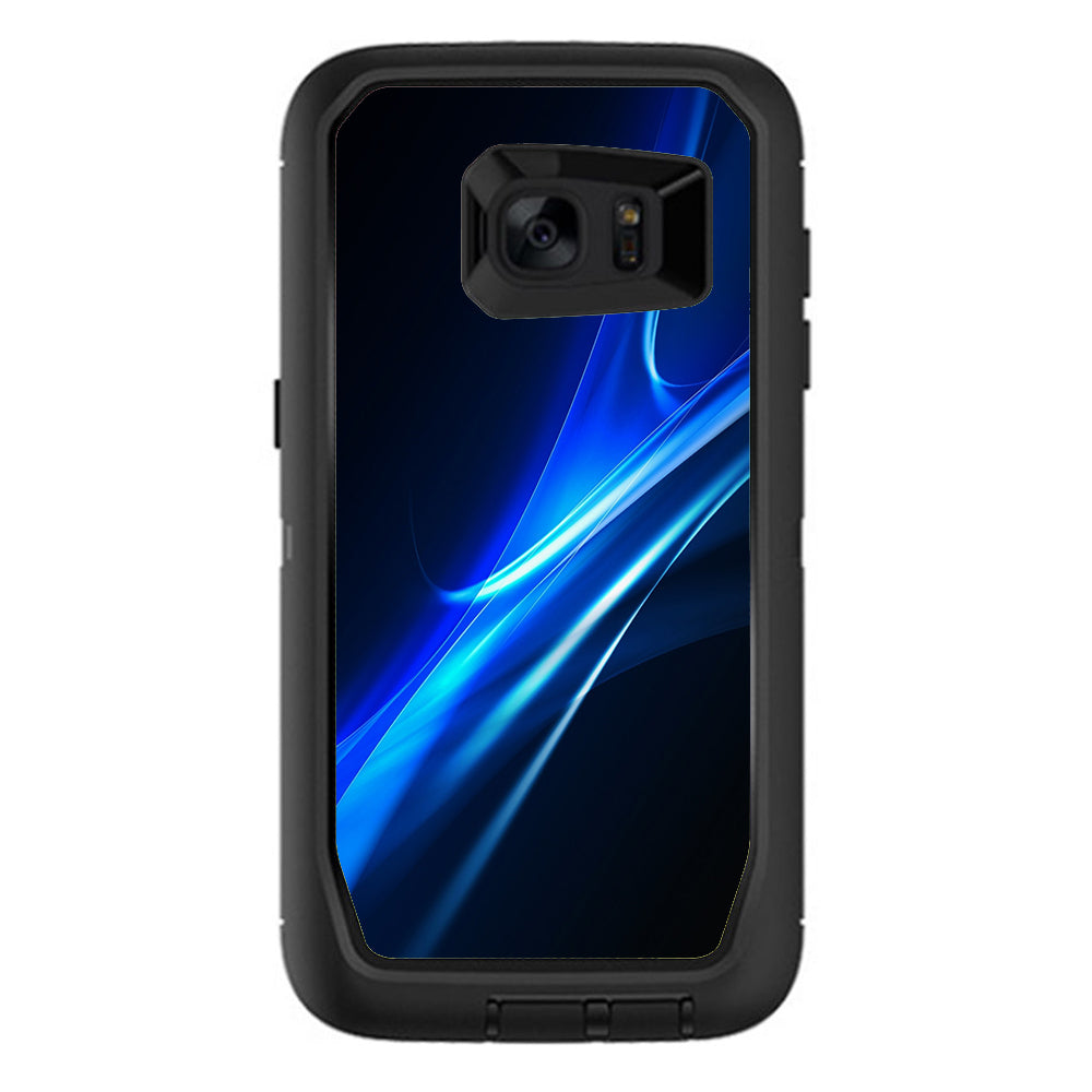  Blue Curves, Soundwaves Otterbox Defender Samsung Galaxy S7 Edge Skin