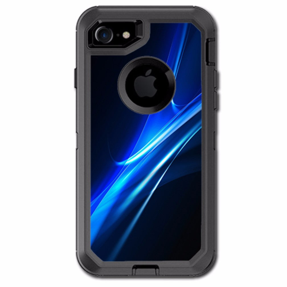  Blue Curves, Soundwaves Otterbox Defender iPhone 7 or iPhone 8 Skin
