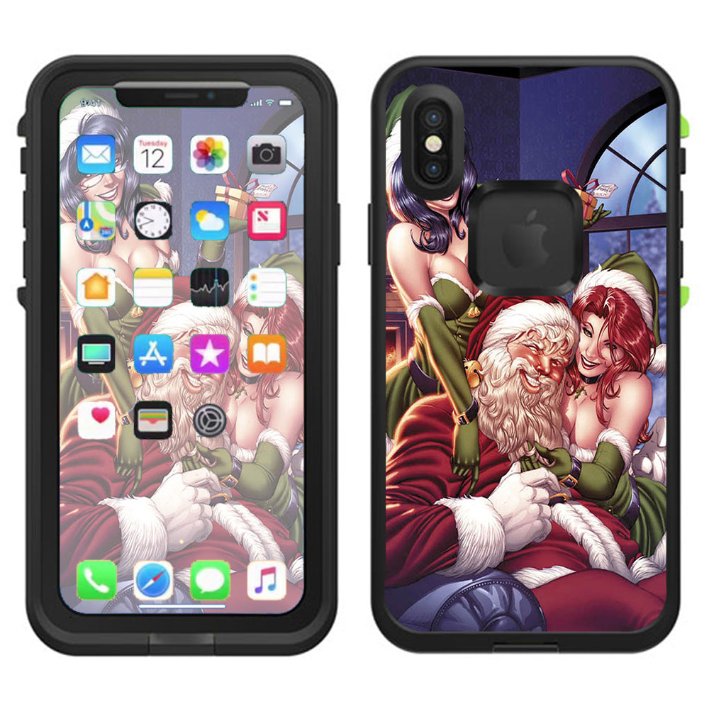  Santa And His Helpers Lifeproof Fre Case iPhone X Skin