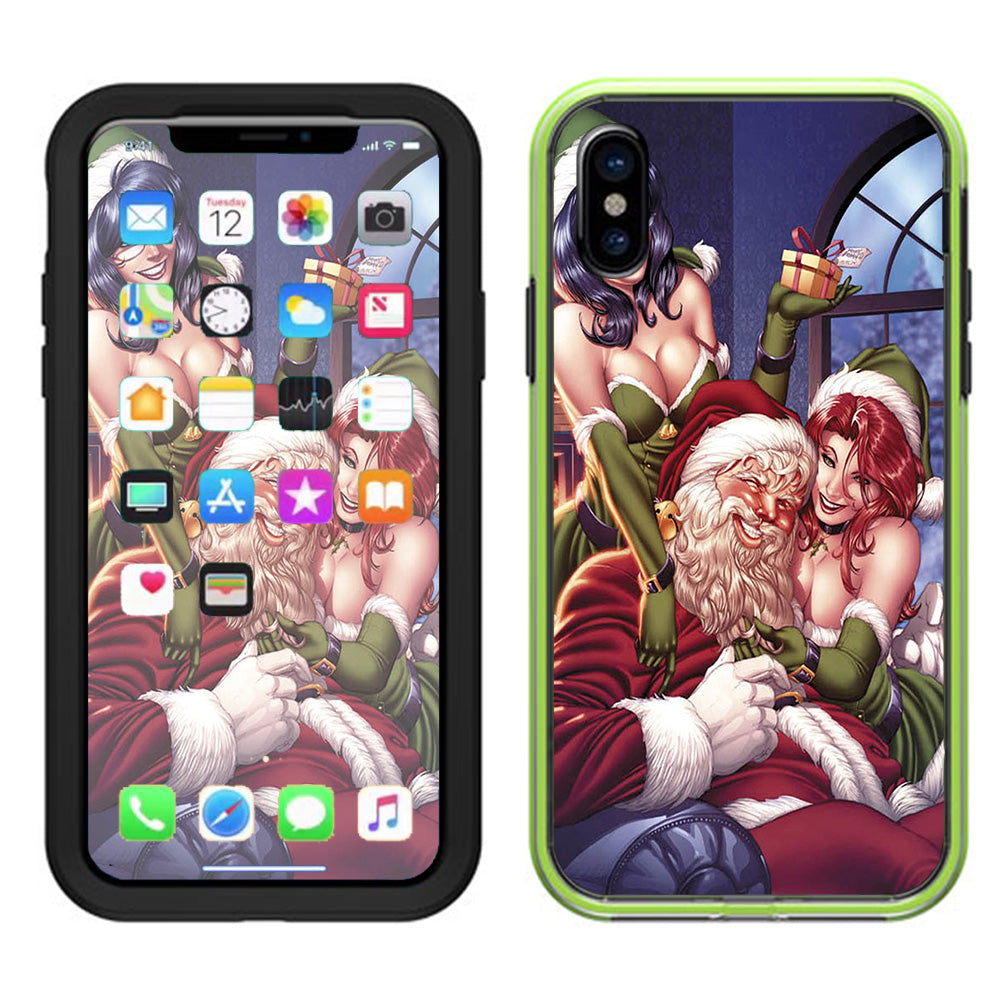  Santa And His Helpers Lifeproof Slam Case iPhone X Skin