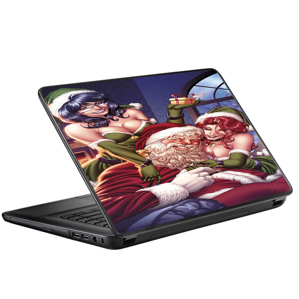  Santa And His Helpers Universal 13 to 16 inch wide laptop Skin