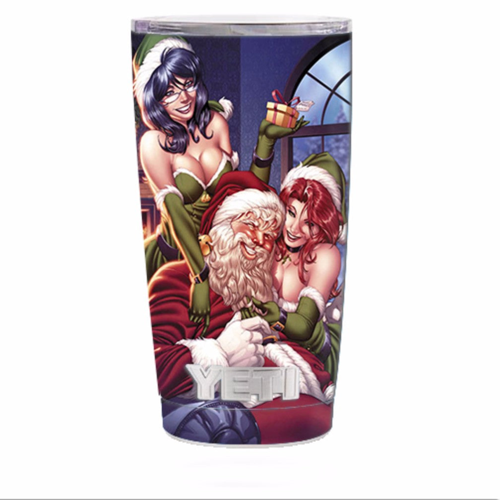  Santa And His Helpers Yeti 20oz Rambler Tumbler Skin