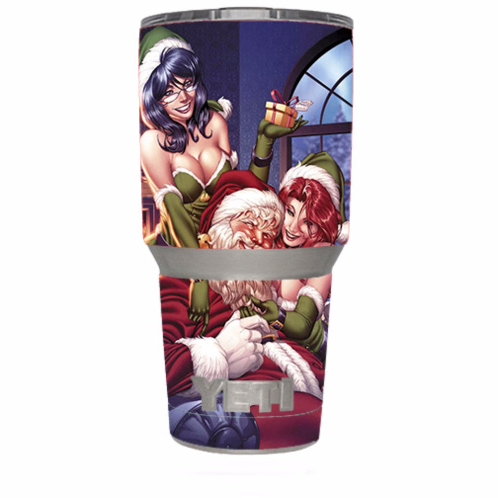  Santa And His Helpers Yeti 30oz Rambler Tumbler Skin