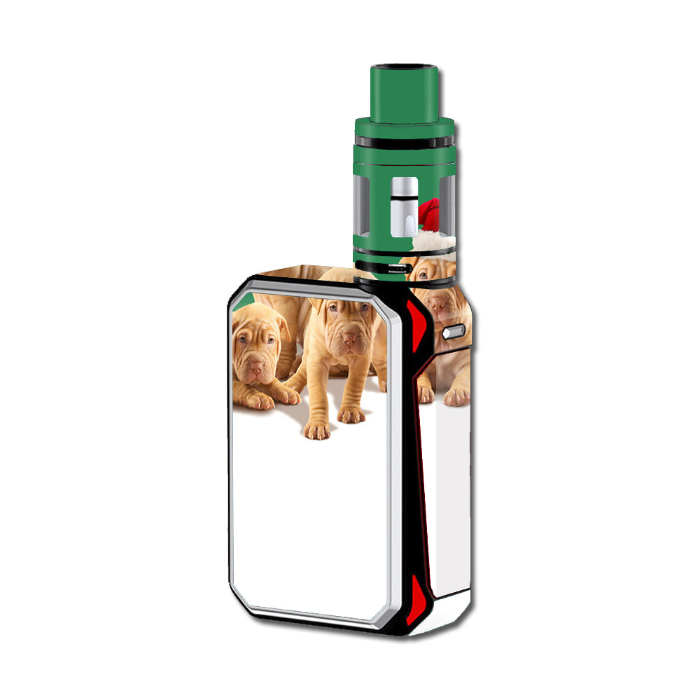  Shar-Pei Puppies In Santa Hats Smok G-Priv 220W Skin