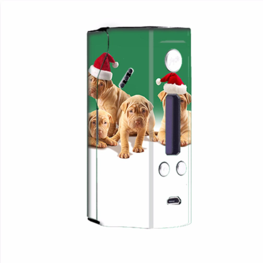  Shar-Pei Puppies In Santa Hats Wismec Reuleaux RX200  Skin