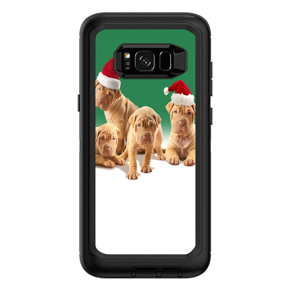  Shar-Pei Puppies In Santa Hats Otterbox Defender Samsung Galaxy S8 Plus Skin