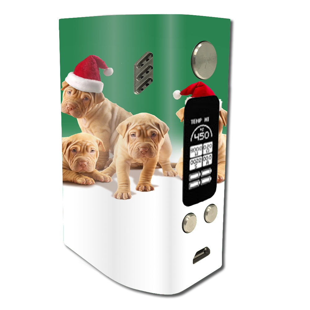  Shar-Pei Puppies In Santa Hats Wismec Reuleaux RX300 Skin