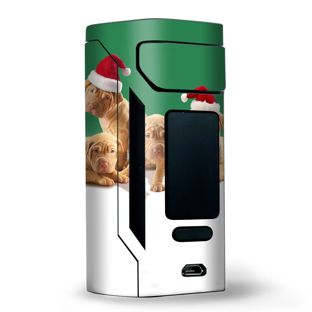  Shar-Pei Puppies In Santa Hats Wismec RX2 20700 Skin