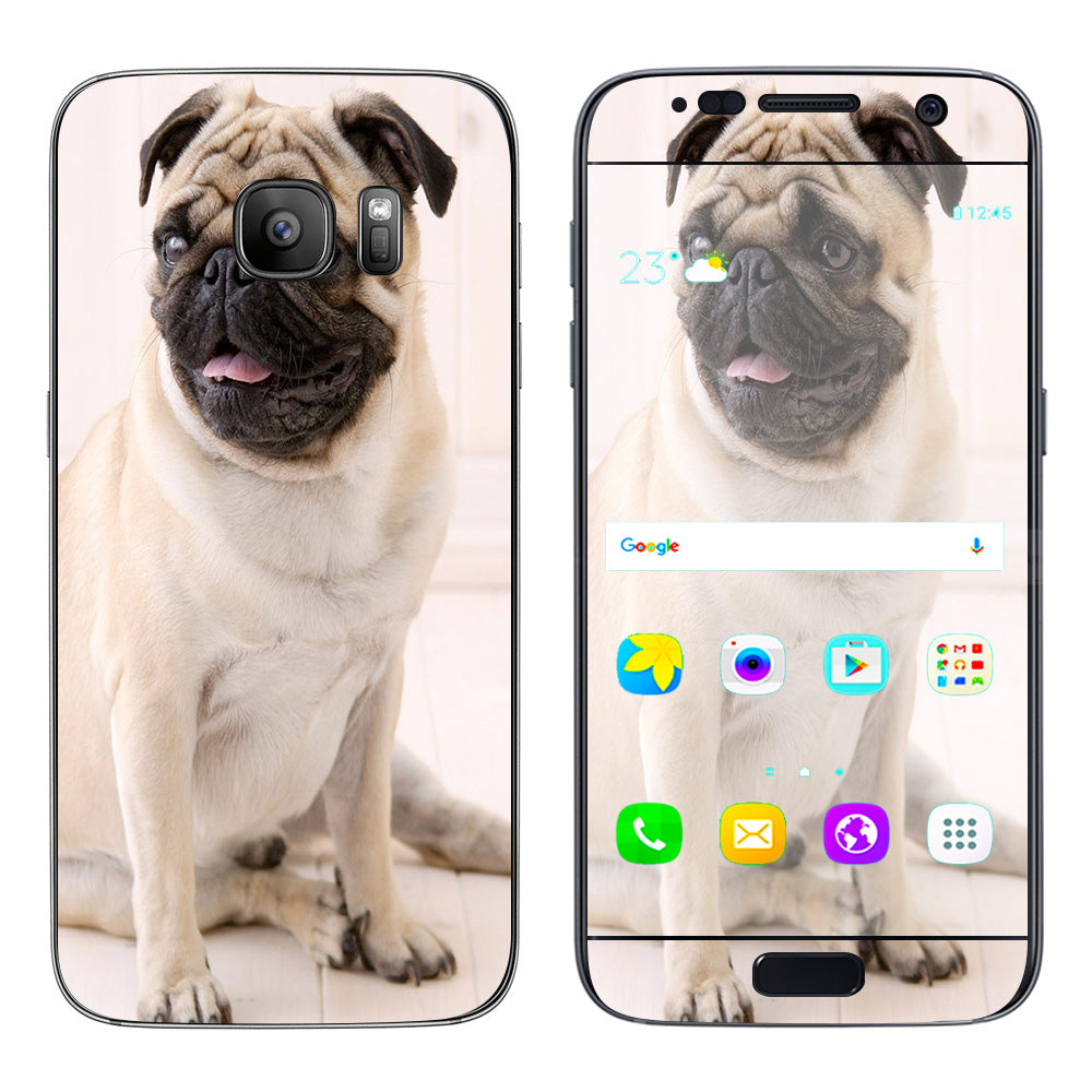  Pug Mug, Cute Pug Samsung Galaxy S7 Skin