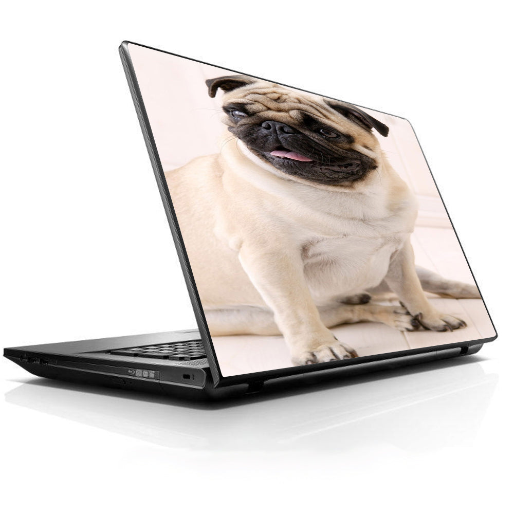  Pug Mug, Cute Pug Universal 13 to 16 inch wide laptop Skin