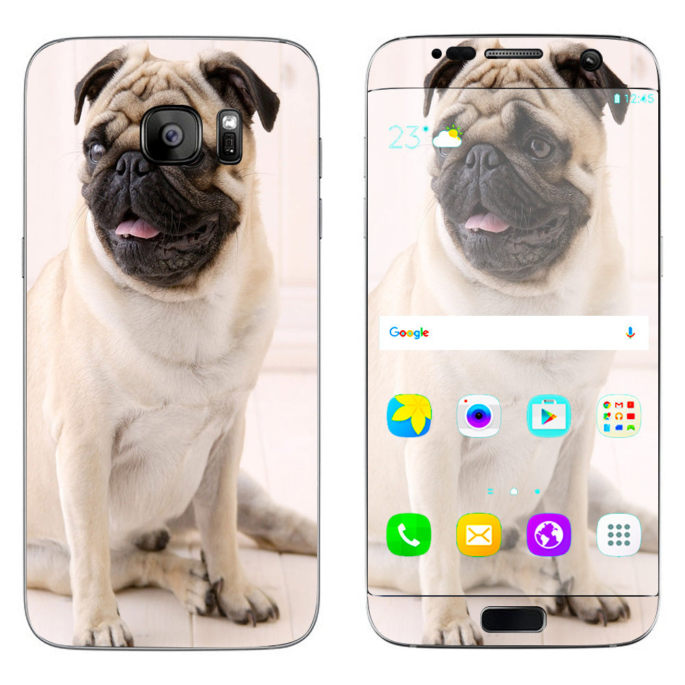 Pug Mug, Cute Pug Samsung Galaxy S7 Edge Skin