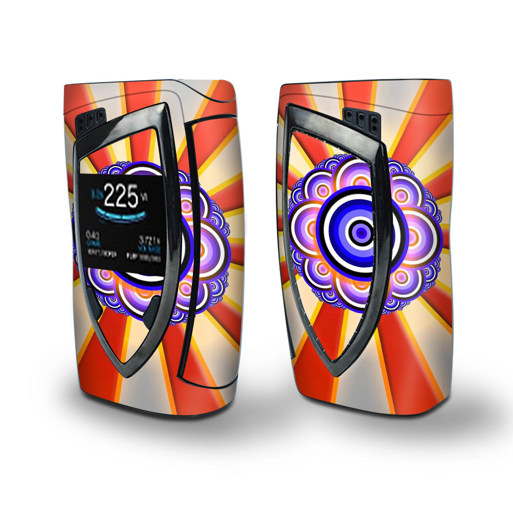 Skin Decal Vinyl Wrap for Smok Devilkin Kit 225w Vape (includes TFV12 Prince Tank Skins) skins cover/ Mandala on Sun