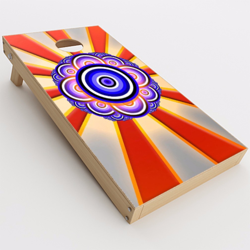  Mandala On Sun Cornhole Game Boards  Skin