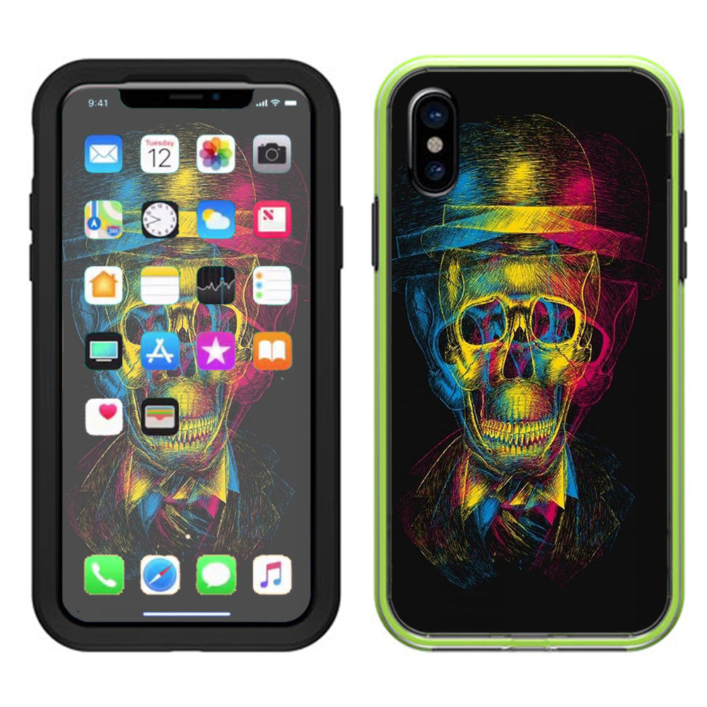  Skeleton In Derby Hat Lifeproof Slam Case iPhone X Skin