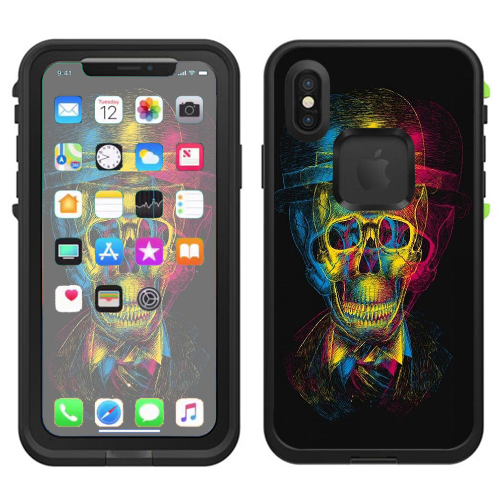  Skeleton In Derby Hat Lifeproof Fre Case iPhone X Skin