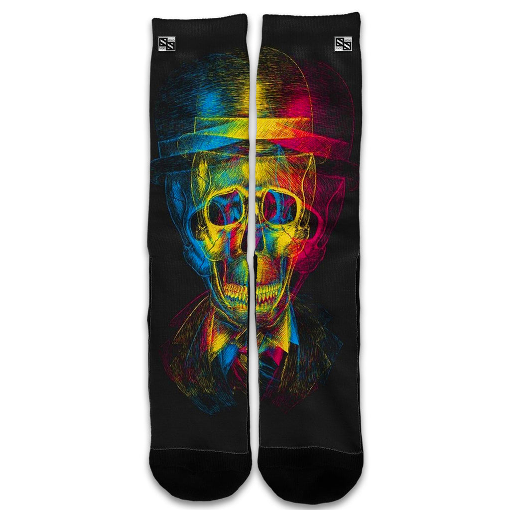  Skeleton In Derby Hat Universal Socks
