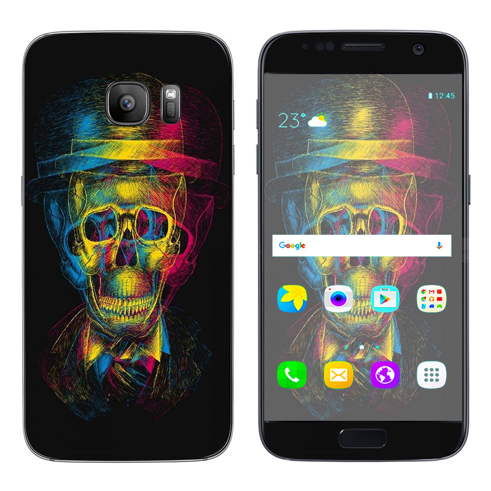  Skeleton In Derby Hat Samsung Galaxy S7 Skin