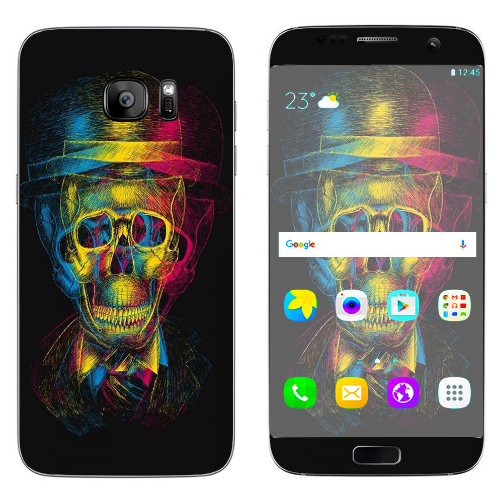  Skeleton In Derby Hat Samsung Galaxy S7 Edge Skin