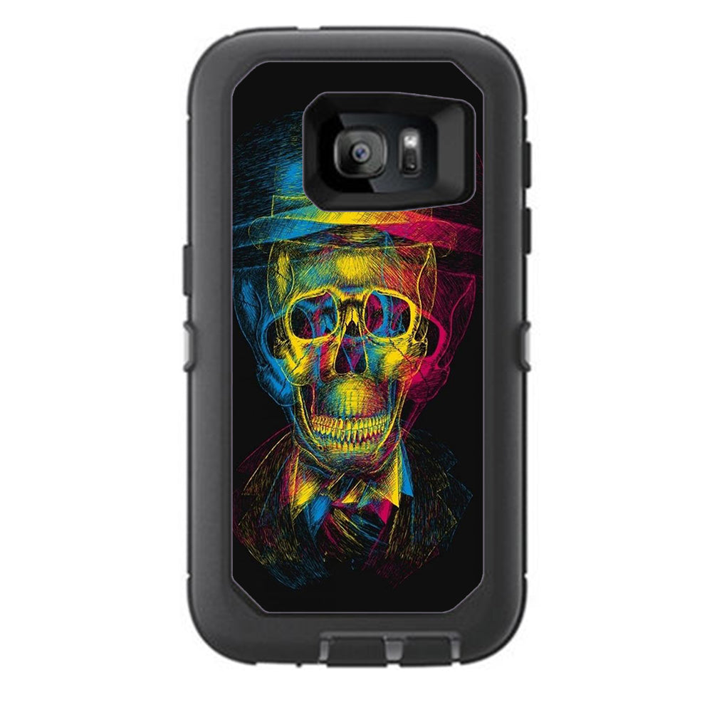  Skeleton In Derby Hat Otterbox Defender Samsung Galaxy S7 Skin