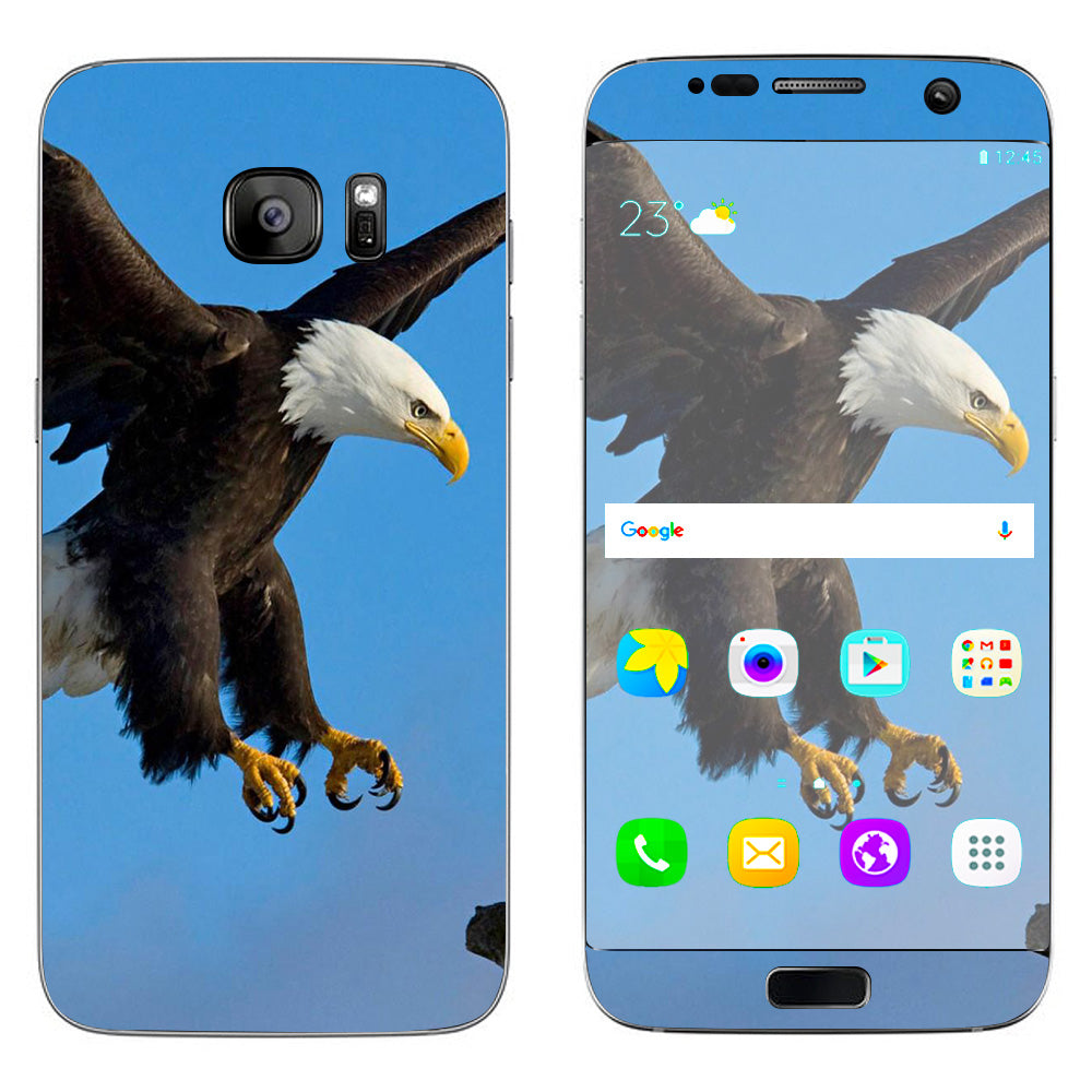  Bald Eagle In Flight,Hunting Samsung Galaxy S7 Edge Skin