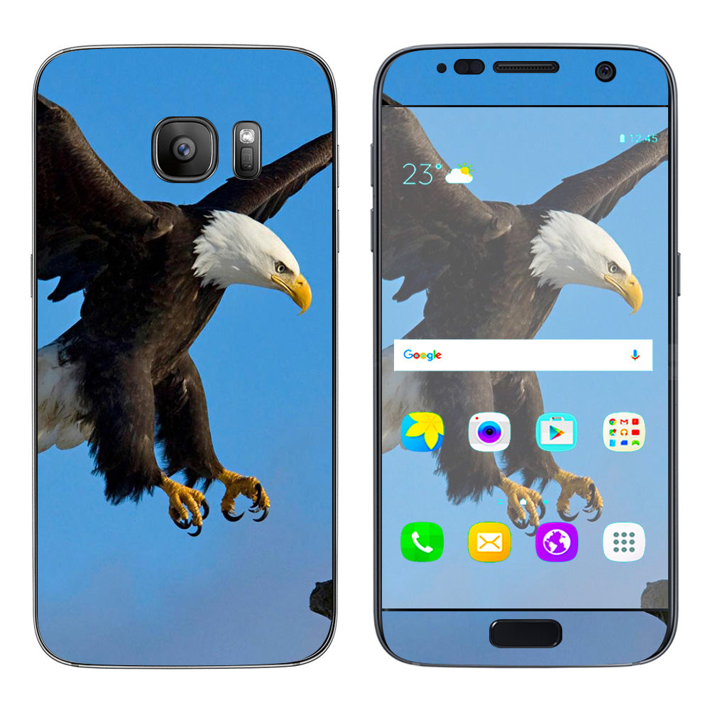  Bald Eagle In Flight,Hunting Samsung Galaxy S7 Skin