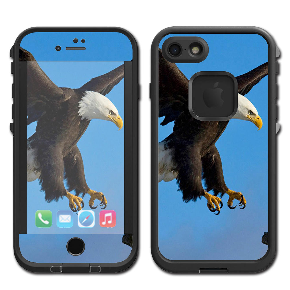  Bald Eagle In Flight,Hunting Lifeproof Fre iPhone 7 or iPhone 8 Skin