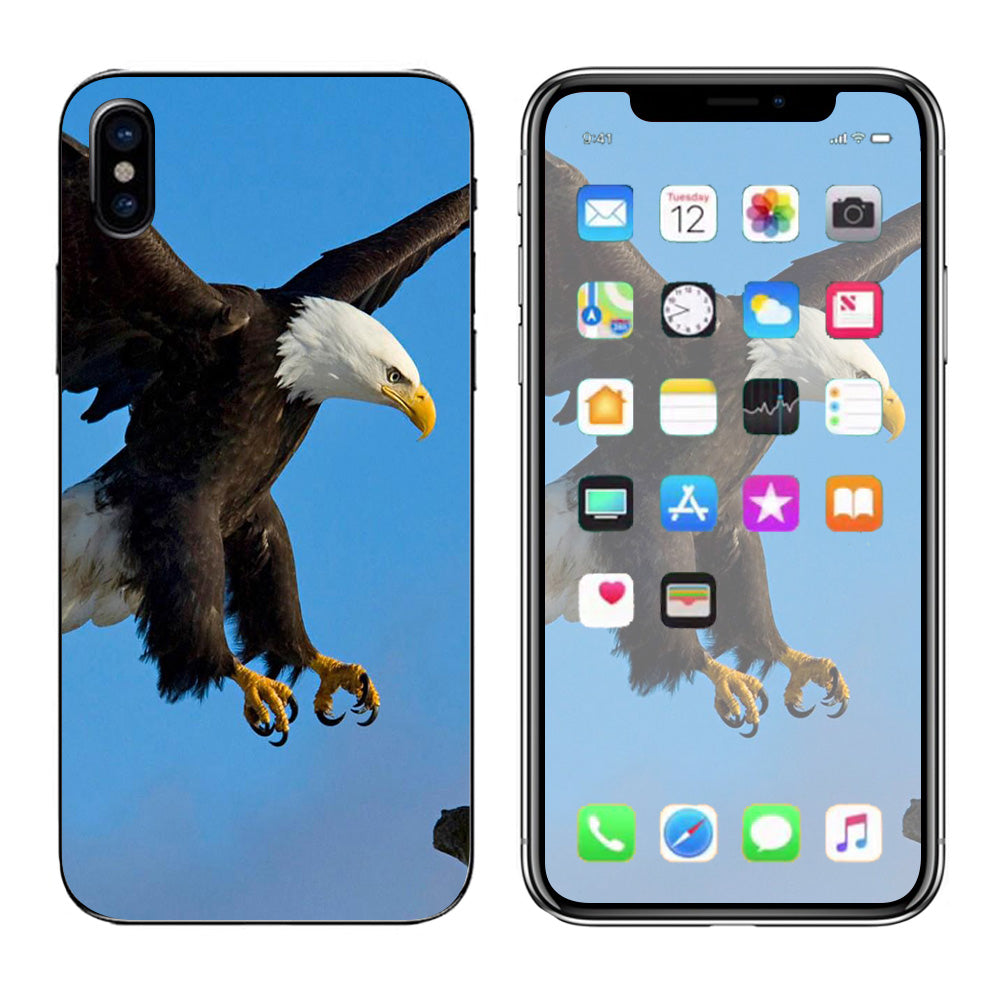  Bald Eagle In Flight,Hunting Apple iPhone X Skin