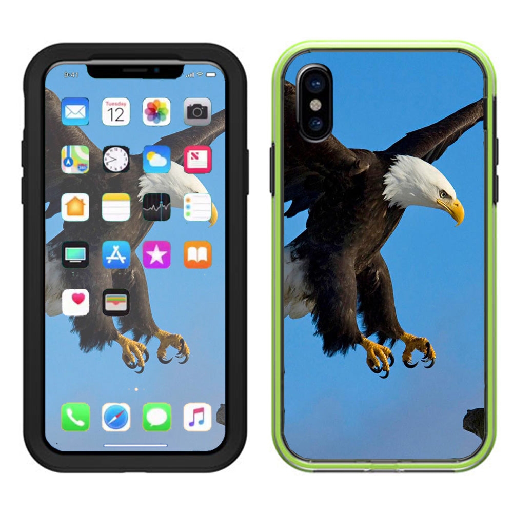  Bald Eagle In Flight,Hunting Lifeproof Slam Case iPhone X Skin