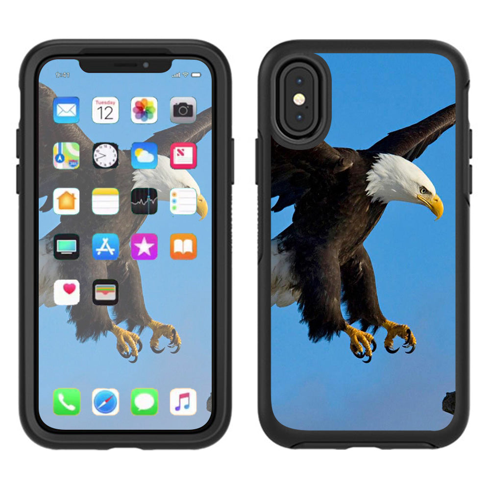  Bald Eagle In Flight,Hunting Otterbox Defender Apple iPhone X Skin