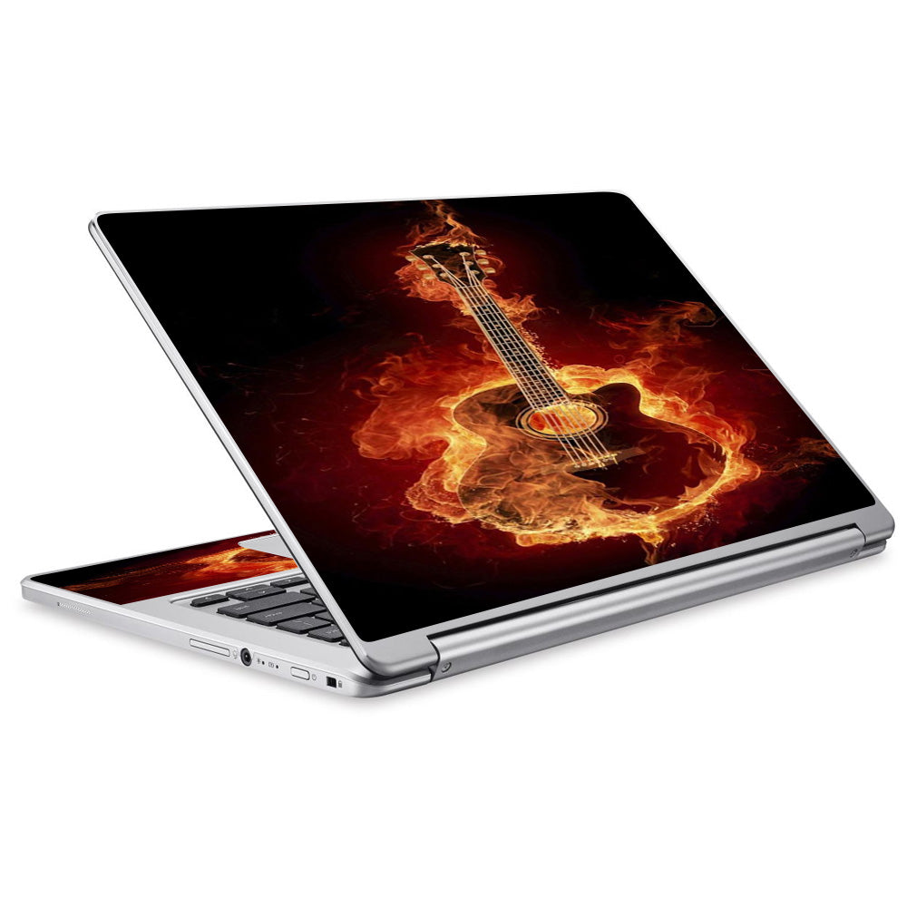  Guitar In Flames Acer Chromebook R13 Skin