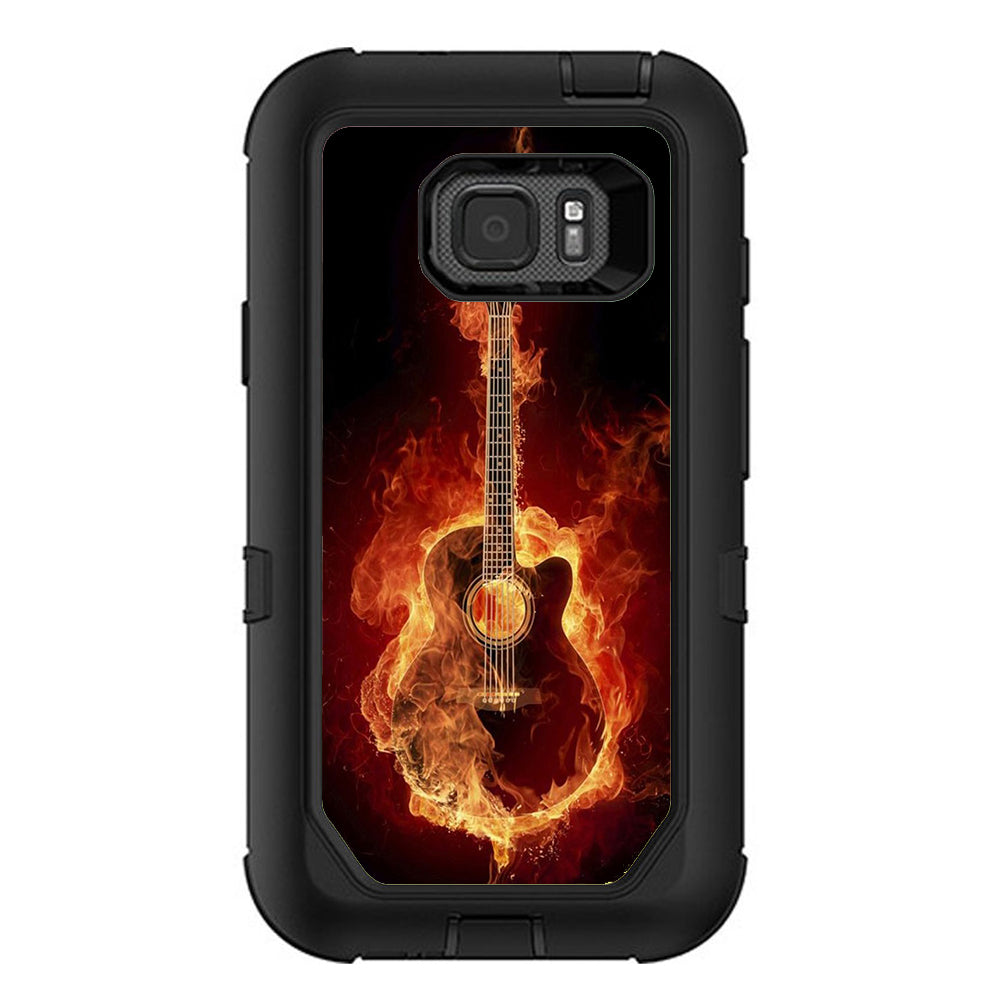  Guitar In Flames Otterbox Defender Samsung Galaxy S7 Active Skin