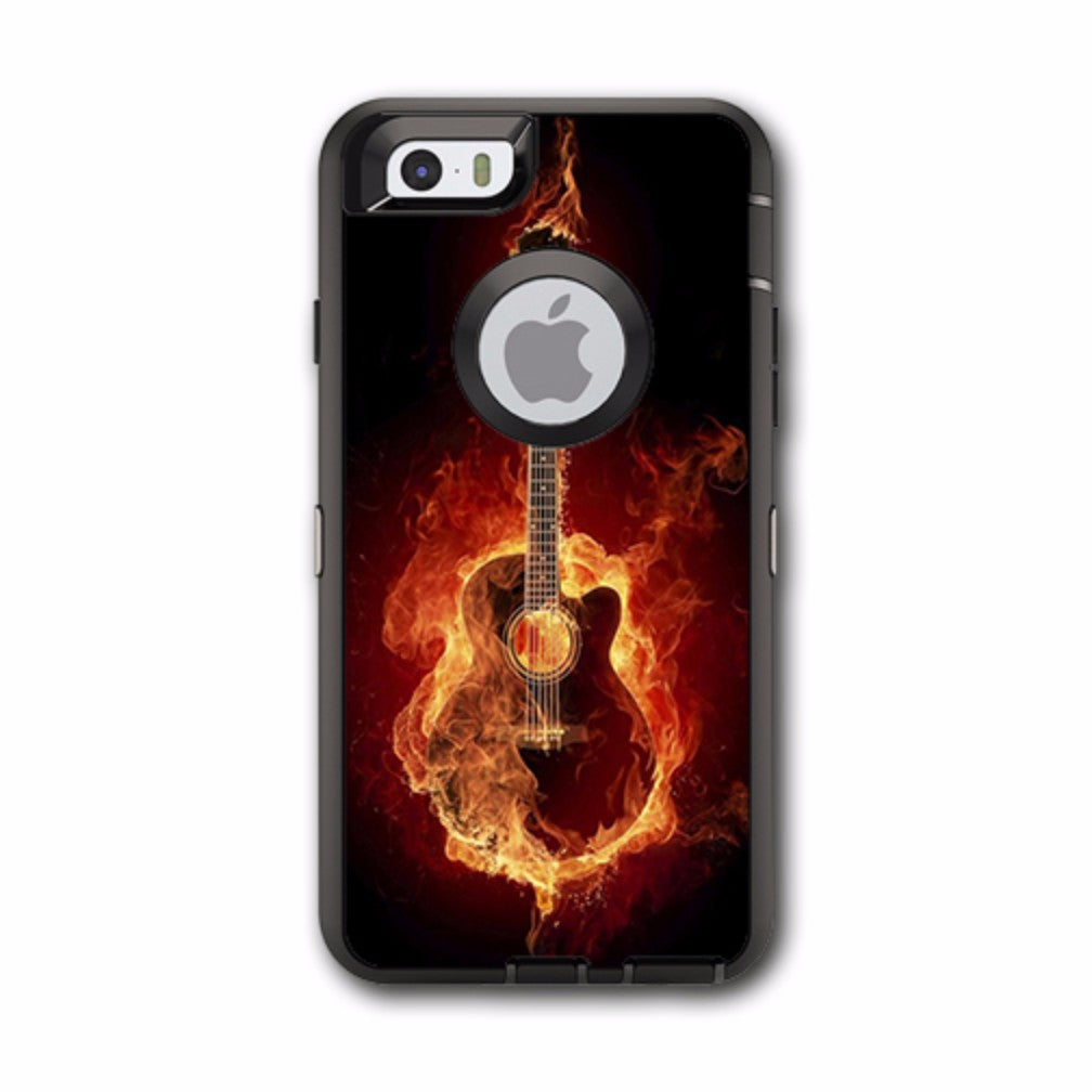  Guitar In Flames Otterbox Defender iPhone 6 Skin