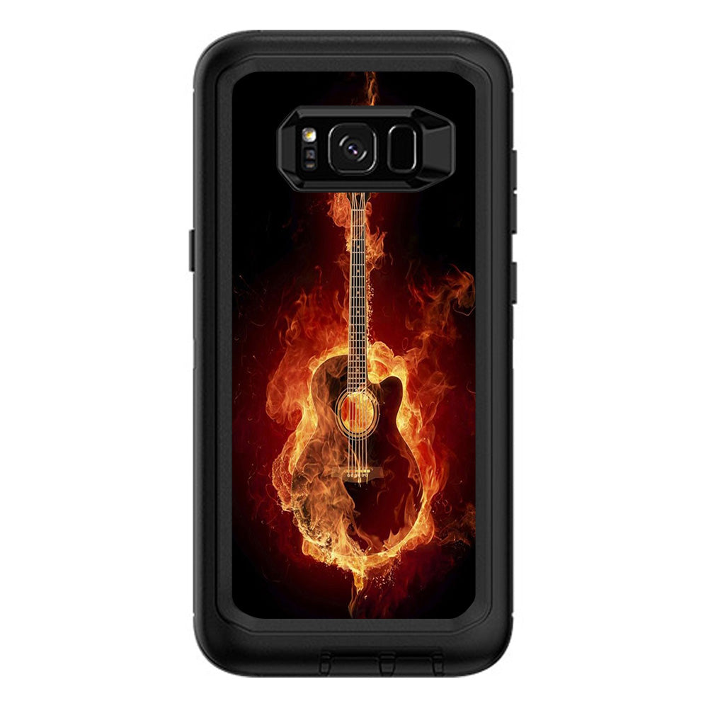  Guitar In Flames Otterbox Defender Samsung Galaxy S8 Plus Skin