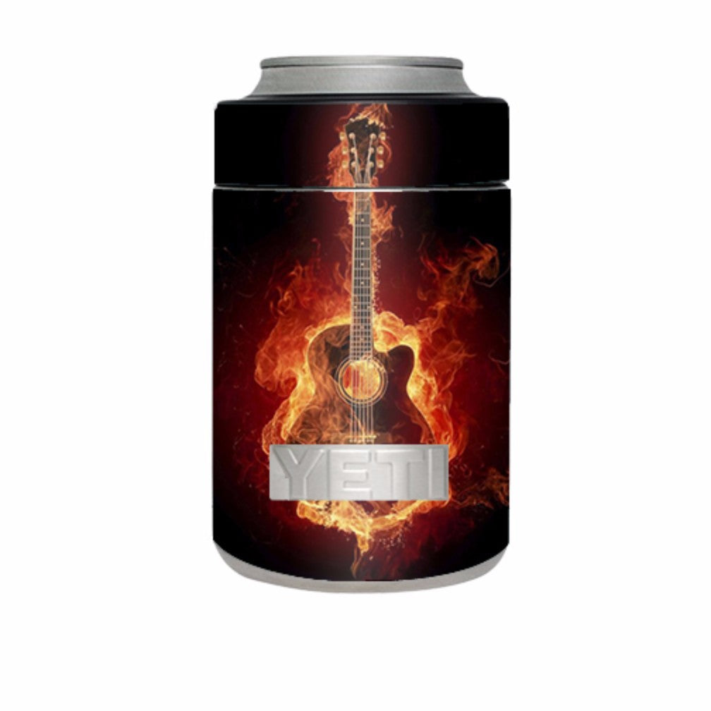  Guitar In Flames Yeti Rambler Colster Skin