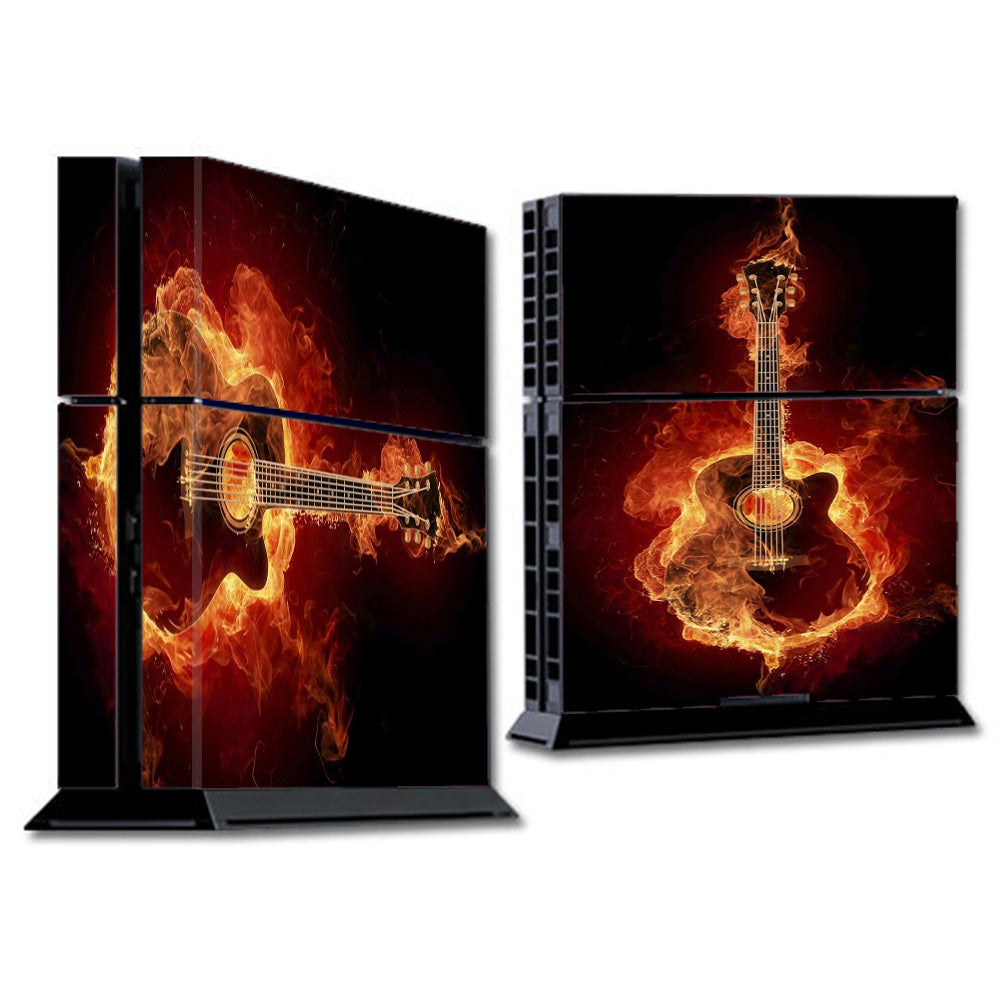  Guitar In Flames Sony Playstation PS4 Skin