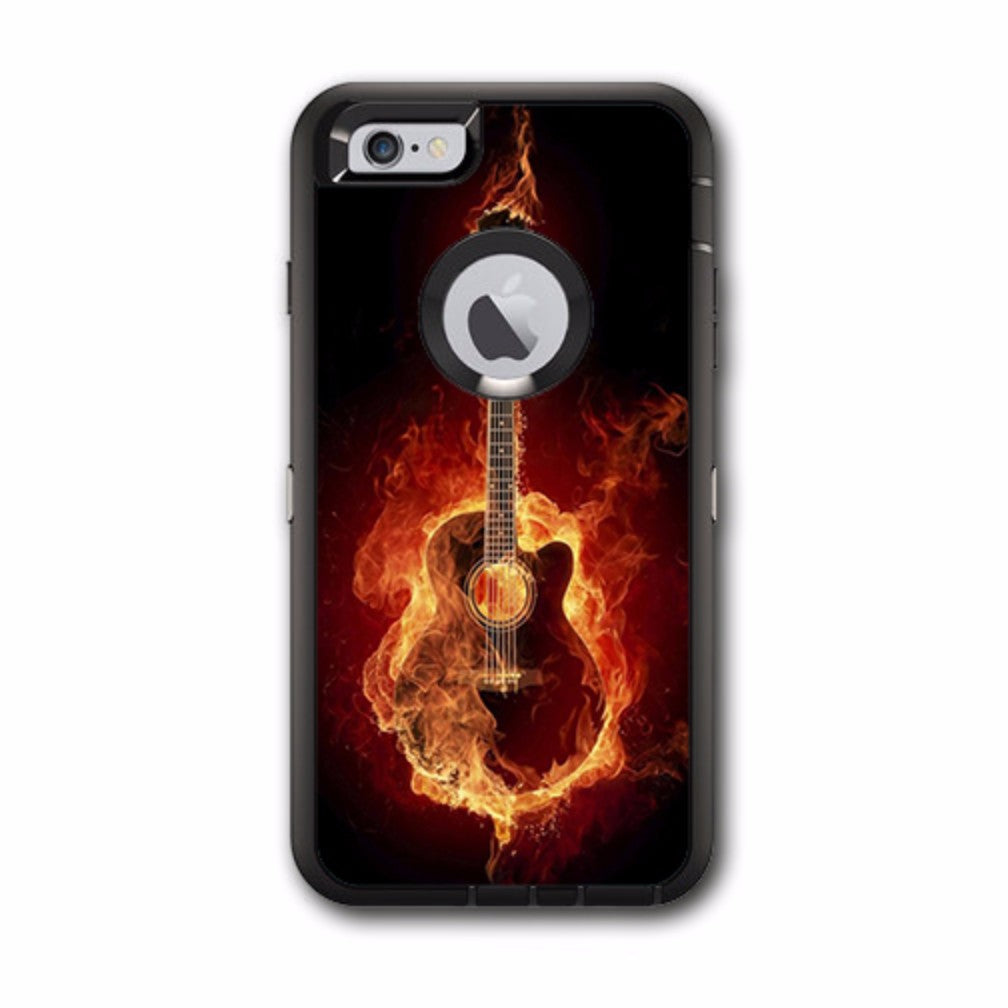  Guitar In Flames Otterbox Defender iPhone 6 PLUS Skin