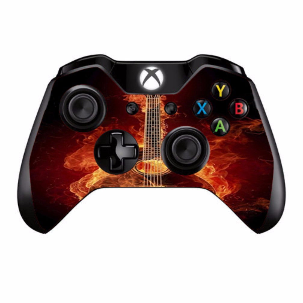  Guitar In Flames Microsoft Xbox One Controller Skin